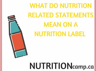 What do the nutrition related statements mean on a nutrition label?